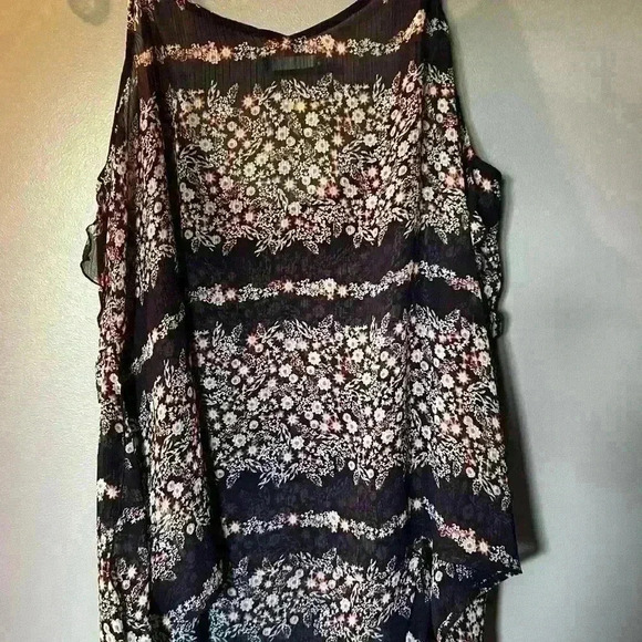 Maurice's Women's Sz XL Handkerchief Cami Tank Blue Floral - Picture 4 of 4